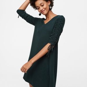 Cinched Sleeve Swing Dress